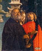 Marescalco, Il Saints Benedict, Thecla, and Damian oil